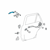 OEM 2011 Toyota 4Runner Handle, Outside Diagram - 69211-60090-B1