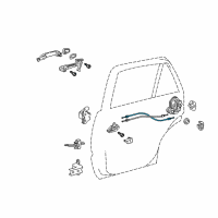 OEM 2022 Toyota 4Runner Lock Cable Diagram - 69770-35030
