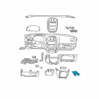 OEM 2004 Chrysler Town & Country Holder-Instrument Panel Diagram - RR44ZJ3AE