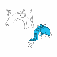 OEM 2018 Chevrolet Volt Fender Liner Diagram - 84134254