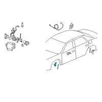 OEM 2010 Cadillac DTS Front Sensor Diagram - 25767359