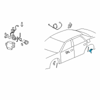 OEM 2011 Buick Lucerne Rear Sensor Diagram - 25767364