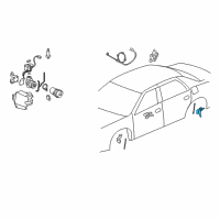 OEM Cadillac Rear Sensor Diagram - 25767364