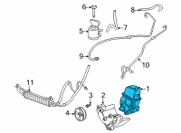 OEM 2022 Chevrolet Express 3500 Power Steering Pump Diagram - 84394612