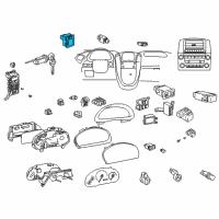 OEM Lexus RX300 Switch Assy, Outer Mirror Diagram - 84870-22200