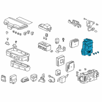 OEM Acura TL Box Assembly, Fuse (Passenger Side) Diagram - 38210-S0K-A03