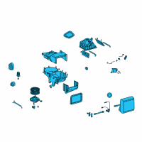 OEM 2002 Kia Spectra Evaporator & Blower Unit Diagram - 1K2A161520B