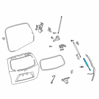 OEM 2013 Toyota Highlander Glass Support Diagram - 68940-48012