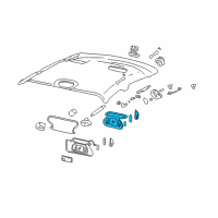 OEM 2000 Cadillac DeVille Mirror Asm, Rear Seat Roof Illuminate Diagram - 12482262