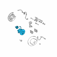 OEM Lexus RX330 Rear Axle Hub & Bearing Assembly, Right Diagram - 42450-0E010