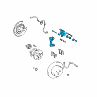 OEM Lexus RX350 Disc Brake Cylinder Assembly, Rear Left Diagram - 47850-0E010