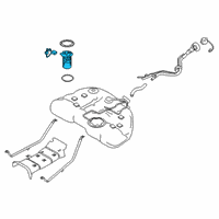 OEM Nissan Altima Complete Fuel Pump Diagram - 17040-6CB0A