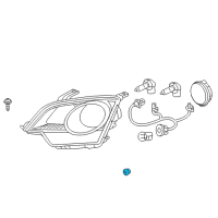 OEM 2009 Saturn Vue Headlamp Assembly Bushing Diagram - 94530630