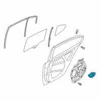 OEM Kia Cadenza Motor Assembly-Power Window Regulator Diagram - 834603R000