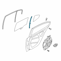 OEM 2015 Kia Cadenza Channel Assembly-Rear Door Door Diagram - 835103R100