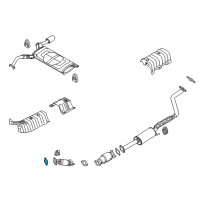 OEM Kia Forte Gasket-Exhaust Pipe Diagram - 287511M100