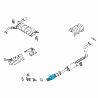 OEM 2016 Hyundai Elantra Catalytic Converter Assembly Diagram - 28950-2E300