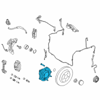 OEM Lincoln Navigator Front Hub Diagram - 9L3Z-1104-D