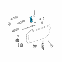 OEM 2007 Chrysler Crossfire Front Door Latch Diagram - 5099149AA