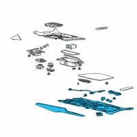 OEM 2019 Chevrolet Corvette Center Console Diagram - 84318432