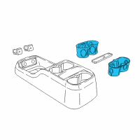 OEM 2020 Chrysler Voyager Mat-Console Cup Holder Diagram - 68312537AB