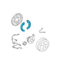 OEM 2011 Toyota Yaris Rear Shoes Diagram - 04495-52140