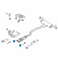 OEM 2018 Lincoln Continental Front Pipe Insulator Diagram - F2GZ-5F262-A