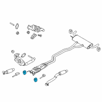 OEM 2022 Lincoln Nautilus Front Pipe Insulator Diagram - F2GZ-5F262-A