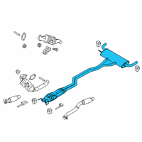 OEM Lincoln MKX Muffler & Pipe Diagram - F2GZ-5230-E