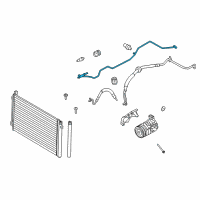 OEM BMW Z4 Pressure Hose, Condenser, Evaporator Diagram - 64-50-9-224-833