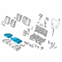 OEM 2016 Jeep Grand Cherokee Seat Cushion Foam Diagram - 68086323AB