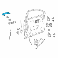 OEM Saturn Handle, Outside Diagram - 25987008