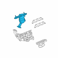 OEM Chrysler Sebring Exhaust Manifold And Catalytic Converter Diagram - 4892155AD