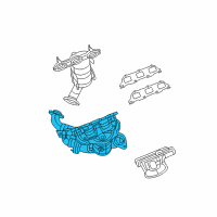 OEM Dodge Avenger Exhaust Manifold And Catalytic Converter Diagram - 4892148AE