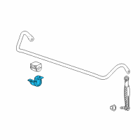 OEM Cadillac Stabilizer Bar Bracket Diagram - 20936092