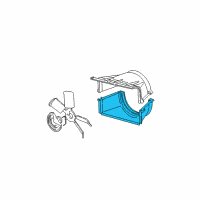 OEM 1998 GMC K3500 Shroud, Engine Coolant Fan Lower Diagram - 15954691