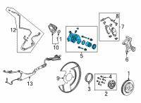 OEM 2021 GMC Yukon XL Caliper Diagram - 13522581