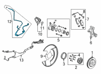 OEM Cadillac Escalade ESV Brake Hose Diagram - 84956406