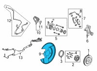 OEM GMC Yukon XL Backing Plate Diagram - 84252200