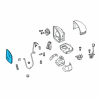 OEM 2021 Honda Clarity Set Passenger Side, Mirror Sub Assembly Diagram - 76203-TRV-A01