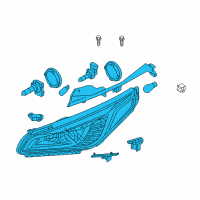 OEM 2015 Hyundai Sonata Headlamp Assembly, Left Diagram - 92101-C2000