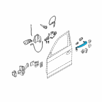 OEM 2011 BMW 1 Series M Outside Exterior Door Handle Right Diagram - 51-21-7-207-554