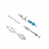 OEM 1995 Chevrolet Cavalier Boot Kit, Front Wheel Drive Shaft Tri-Pot Joint Diagram - 26039156