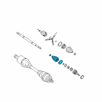 OEM 1986 Cadillac Cimarron Boot Kit-C/V Joint Diagram - 26018333