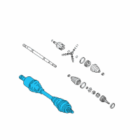 OEM Pontiac Sunfire Front Wheel Drive Shaft Kit Diagram - 26051146