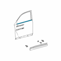 OEM 2008 Toyota Highlander Belt Molding Diagram - 75710-0E040