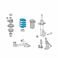 OEM 2014 Honda Civic Spring, Left Front Diagram - 51406-TR7-B13