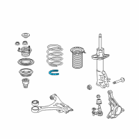 OEM 2013 Honda Civic Rubber, Right Front Spring (Lower) Diagram - 51684-SNA-A02