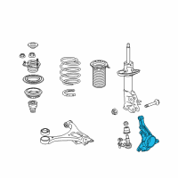 OEM 2014 Honda Civic Knuckle, Right Front Diagram - 51211-TR7-A50