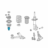 OEM 2014 Honda Civic Rubber, Front Bump Stop Diagram - 51722-TR0-A01